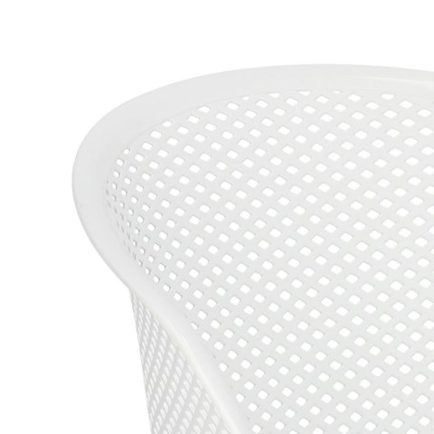 Intesi Krzesło z podłokietnikami Dacun białe tworzywo do jadalni restauracji ogródka lub na balkon Intesi Krzesło z podłokietnikami Dacun białe tworzywo do jadalni restauracji ogródka lub na balkon