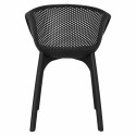 Intesi Krzesło z podłokietnikami Dacun czarne tworzywo do restauracji jadalni ogródka na balkon