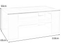 SIGNAL ŁAWA SIONA BETON / BIAŁY MAT 110X65X50 SIGNAL ŁAWA SIONA BETON / BIAŁY MAT 110X65X50