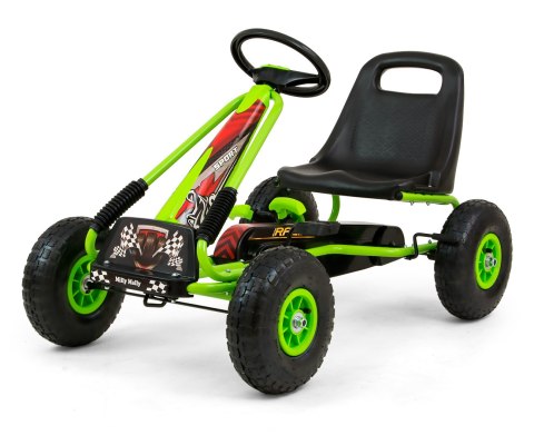 Milly Mally Pojazd Gokart na pedały Thor Green Zielony duże łożyskowane koła skrzynia biegów sportowa kierownica 3 lata + Milly Mally Pojazd Gokart na pedały Thor Green Zielony duże łożyskowane koła skrzynia biegów sportowa kierownica 3 lata +