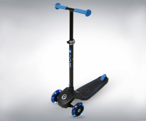 Qplay Hulajnoga Future Scooter Jeździk Blue Niebieski aluminiowa składana wbudowane światła LED reg. wysokość kierownicy hamulec Qplay Hulajnoga Future Scooter Jeździk Blue Niebieski aluminiowa składana wbudowane światła LED reg. wysokość kierownicy hamulec