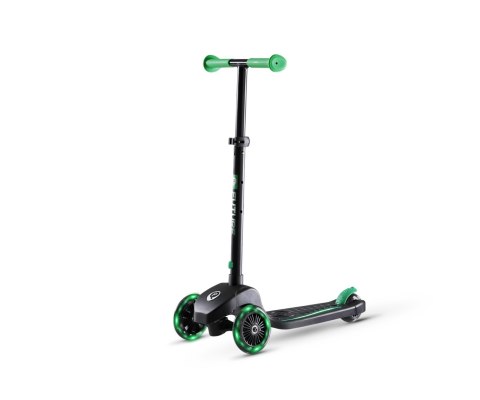 Qplay Hulajnoga Scooter Jeździk Future Green Zielony aluminiowa składana świecące koła regulacja wysokości kierownicy hamulec