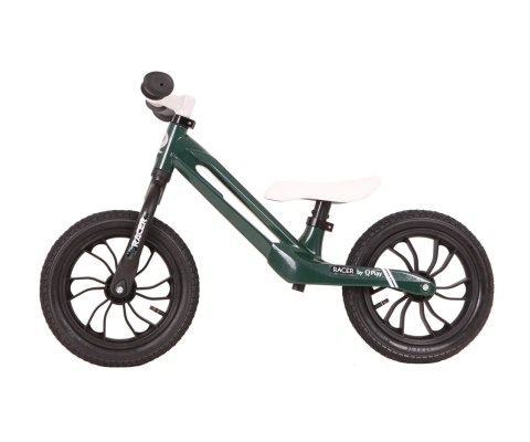 Qplay Rowerek Biegowy Racer Green Zielony Biały siodełko pompowane łożyskowane koła regulacja wysokości siodełka i kierownicy Qplay Rowerek Biegowy Racer Green Zielony Biały siodełko pompowane łożyskowane koła regulacja wysokości siodełka i kierownicy
