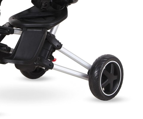 Qplay Rowerek Trójkołowy Nova Eva Black Czarny 3w1 składany siedzisko 360 regulowane pasy aluminiow rama ogranicznik skrętu 10m+ Qplay Rowerek Trójkołowy Nova Eva Black Czarny 3w1 składany siedzisko 360 regulowane pasy aluminiow rama ogranicznik skrętu 10m+