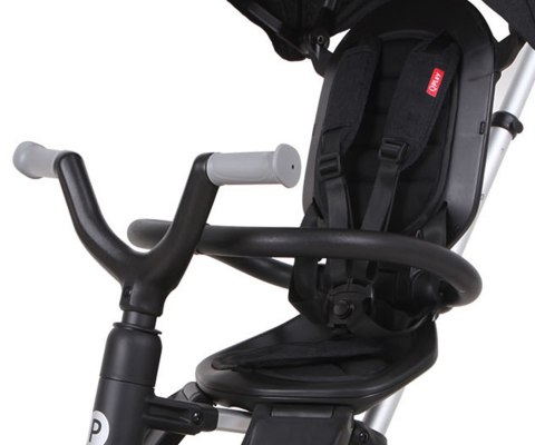 Qplay Rowerek Trójkołowy Nova Eva Black Czarny 3w1 składany siedzisko 360 regulowane pasy aluminiow rama ogranicznik skrętu 10m+ Qplay Rowerek Trójkołowy Nova Eva Black Czarny 3w1 składany siedzisko 360 regulowane pasy aluminiow rama ogranicznik skrętu 10m+