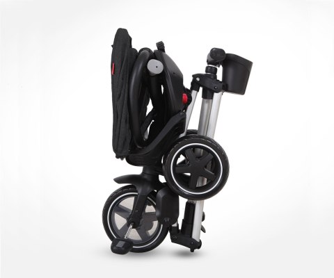 Qplay Rowerek Trójkołowy Nova Eva Black Czarny 3w1 składany siedzisko 360 regulowane pasy aluminiow rama ogranicznik skrętu 10m+ Qplay Rowerek Trójkołowy Nova Eva Black Czarny 3w1 składany siedzisko 360 regulowane pasy aluminiow rama ogranicznik skrętu 10m+