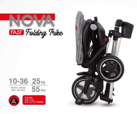 Qplay Qplay Rowerek Trójkołowy Nova Eva Grey Qplay Qplay Rowerek Trójkołowy Nova Eva Grey