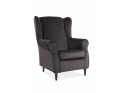 SIGNAL FOTEL BARON VELVET CZARNY BLUVEL 19 / WENGE SIGNAL FOTEL BARON VELVET CZARNY BLUVEL 19 / WENGE