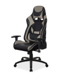 SIGNAL FOTEL OBROTOWY SUPRA CZARNY/SZARY 140kg gamingowy krzesło do biurka Gamingowe