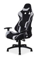 SIGNAL FOTEL OBROTOWY VIPER CZARNY/SZARY TKANINA TILT 140 kg gamingowy krzesło do biurka Gamingowe