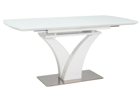 SIGNAL STÓŁ FARO BLAT: MDF +SZKŁO HARTOWANE BIAŁY LAKIER/ STELAŻ MDF+ STAL SZCZOTKOWANABIAŁY LAKIER 120(160)X80 SIGNAL STÓŁ FARO BLAT: MDF +SZKŁO HARTOWANE BIAŁY LAKIER/ STELAŻ MDF+ STAL SZCZOTKOWANABIAŁY LAKIER 120(160)X80