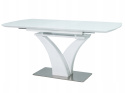 SIGNAL STÓŁ FARO BLAT: MDF +SZKŁO HARTOWANE BIAŁY LAKIER/ STELAŻ MDF+ STAL SZCZOTKOWANABIAŁY LAKIER 120(160)X80 SIGNAL STÓŁ FARO BLAT: MDF +SZKŁO HARTOWANE BIAŁY LAKIER/ STELAŻ MDF+ STAL SZCZOTKOWANABIAŁY LAKIER 120(160)X80