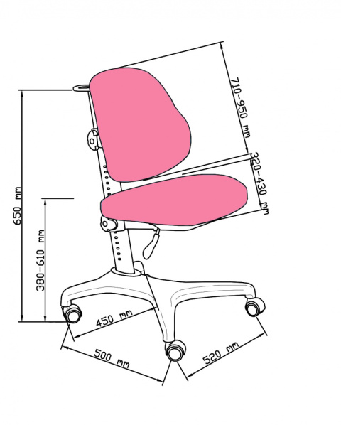 Fun Desk Inizio Pink krzesło ortopedyczne Dziecko Fun Desk Inizio Pink krzesło ortopedyczne Dziecko