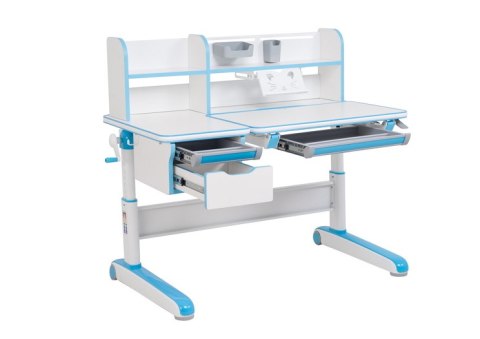 Fun Desk Libro Blue BIURKO Regulow NIEBIESKI BIAŁY Fun Desk Libro Blue BIURKO Regulow NIEBIESKI BIAŁY