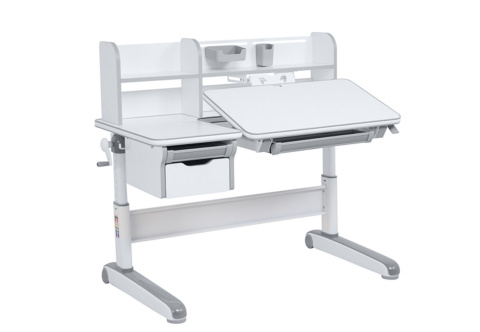 Fun Desk Libro Grey biurko regulowane białe szare Fun Desk Libro Grey biurko regulowane białe szare