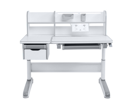 Fun Desk Libro Grey biurko regulowane białe szare Fun Desk Libro Grey biurko regulowane białe szare