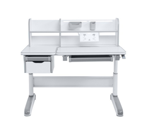 Fun Desk Libro Grey biurko regulowane białe szare Fun Desk Libro Grey biurko regulowane białe szare