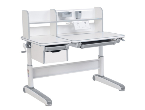 Fun Desk Libro Grey biurko regulowane białe szare Fun Desk Libro Grey biurko regulowane białe szare