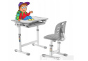 Fun Desk Piccolino III Grey zestaw biurko+krzesło Szare Białe dla dziecka
