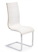 Halmar K104 krzesło biały/sonoma ekoskóra
