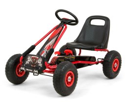 Milly Mally Gokart na pedały Thor Pojazd Jeździk Red Czerwony regulacja odległości fotela od kierownicy hamulec koła pompowane