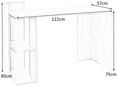 SIGNAL BIURKO B-001 DĄB WOTAN/BIAŁY MAT PŁYTA LAMINOWANA SIGNAL BIURKO B-001 DĄB WOTAN/BIAŁY MAT PŁYTA LAMINOWANA