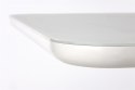 HALMAR stół BONARI rozkładany biały szkło MDF lakierowany stal chromowana 160-200x90 HALMAR stół BONARI rozkładany biały szkło MDF lakierowany stal chromowana 160-200x90
