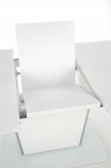 HALMAR stół BONARI rozkładany biały szkło MDF lakierowany stal chromowana 160-200x90 HALMAR stół BONARI rozkładany biały szkło MDF lakierowany stal chromowana 160-200x90
