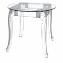 Intesi Stół Ghost 80cm transparentny okrągły blat szklany, bogato zdobiony stelaż tworzywo Intesi Stół Ghost 80cm transparentny okrągły blat szklany, bogato zdobiony stelaż tworzywo