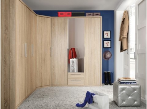 Meble Forte CADIXO CDXS83S-D30 Szafa ubraniowa 3-drzwiowa z lustrem, Dąb sonoma Meble Forte CADIXO CDXS83S-D30 Szafa ubraniowa 3-drzwiowa z lustrem, Dąb sonoma