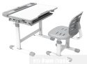 Fun Desk biurko+krzesło dziecięce Cura Grey Regul. Fun Desk biurko+krzesło dziecięce Cura Grey Regul.