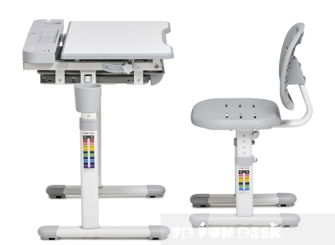 Fun Desk biurko+krzesło dziecięce Cura Grey Regul. Fun Desk biurko+krzesło dziecięce Cura Grey Regul.