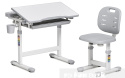 Fun Desk biurko+krzesło dziecięce Cura Grey Regul.