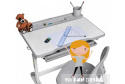Fun Desk biurko+krzesło dziecięce Cura Grey Regul. Fun Desk biurko+krzesło dziecięce Cura Grey Regul.