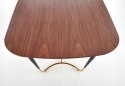 HALMAR stół MANCHESTER blat MDF okleina naturalna orzech nogi stal malowana stal chromowana czarny / złoty 180x90 HALMAR stół MANCHESTER blat MDF okleina naturalna orzech nogi stal malowana stal chromowana czarny / złoty 180x90