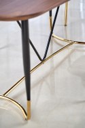 HALMAR stół MANCHESTER blat MDF okleina naturalna orzech nogi stal malowana stal chromowana czarny / złoty 180x90 HALMAR stół MANCHESTER blat MDF okleina naturalna orzech nogi stal malowana stal chromowana czarny / złoty 180x90
