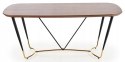 HALMAR stół MANCHESTER blat MDF okleina naturalna orzech nogi stal malowana stal chromowana czarny / złoty 180x90 HALMAR stół MANCHESTER blat MDF okleina naturalna orzech nogi stal malowana stal chromowana czarny / złoty 180x90