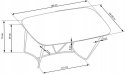 HALMAR stół MANCHESTER blat MDF okleina naturalna orzech nogi stal malowana stal chromowana czarny / złoty 180x90 HALMAR stół MANCHESTER blat MDF okleina naturalna orzech nogi stal malowana stal chromowana czarny / złoty 180x90