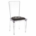 Intesi Krzesło transparentne Prince grey velvet Intesi Krzesło transparentne Prince grey velvet