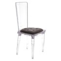 Intesi Krzesło transparentne Prince grey velvet