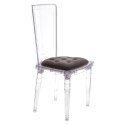 Intesi Krzesło transparentne Prince grey velvet Intesi Krzesło transparentne Prince grey velvet