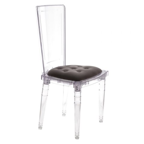 Intesi Krzesło transparentne Prince grey velvet Intesi Krzesło transparentne Prince grey velvet