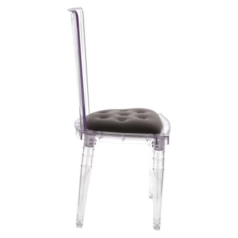 Intesi Krzesło transparentne Prince grey velvet Intesi Krzesło transparentne Prince grey velvet