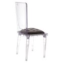 Intesi Krzesło transparentne Prince grey velvet Intesi Krzesło transparentne Prince grey velvet