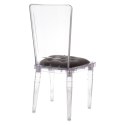 Intesi Krzesło transparentne Prince grey velvet