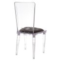 Intesi Krzesło transparentne Prince grey velvet Intesi Krzesło transparentne Prince grey velvet