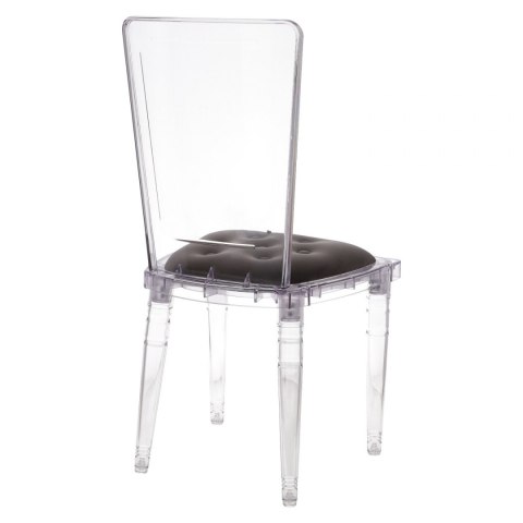 Intesi Krzesło transparentne Prince grey velvet Intesi Krzesło transparentne Prince grey velvet