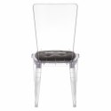Intesi Krzesło transparentne Prince grey velvet Intesi Krzesło transparentne Prince grey velvet
