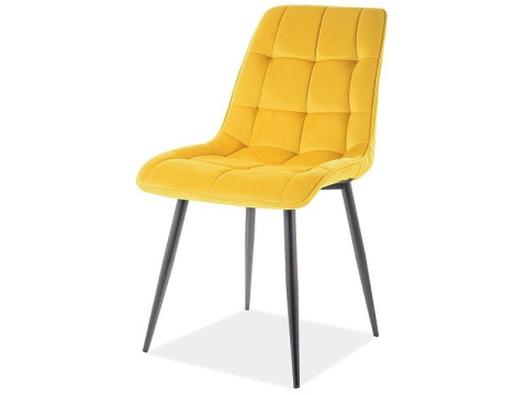 SIGNAL KRZESŁO CHIC MATT VELVET 48 ŻÓŁTY/CZARNY STELAŻ SIGNAL KRZESŁO CHIC MATT VELVET 48 ŻÓŁTY/CZARNY STELAŻ