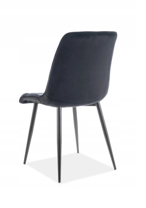 SIGNAL KRZESŁO CHIC MATT VELVET 99 CZARNY/ CZARNY STELAŻ SIGNAL KRZESŁO CHIC MATT VELVET 99 CZARNY/ CZARNY STELAŻ